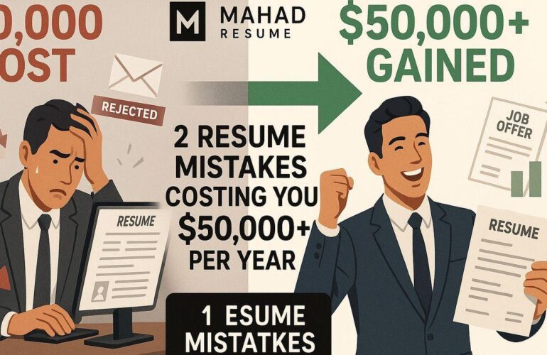 2 Resume Mistakes That Cost You $50,000+ Per Year Mahad Resume 58 2 Resume Mistakes That Cost You $50,000+ Per Year Mahad Resume
